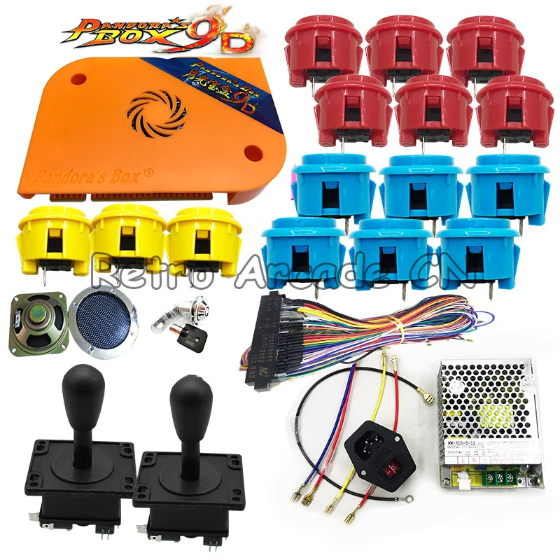 Pandora box 9D Jamma board 2222 in 1 with zippy joystick push button DIY Arcade kit For coin operated game machine Pandora's 9 Pandora box 9D Jamma board 2222 in 1 with zippy joystick push button DIY Arcade kit For coin operated game machine Pandora's 9