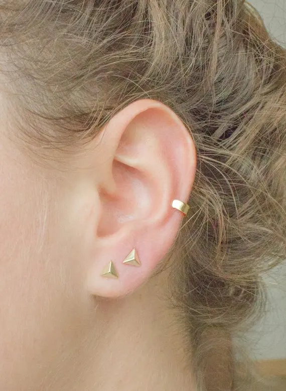 

2018 elegant delicate jewelry earrings designs tiny Triangle shape mini minimal dainty girl women gift earring jewelry