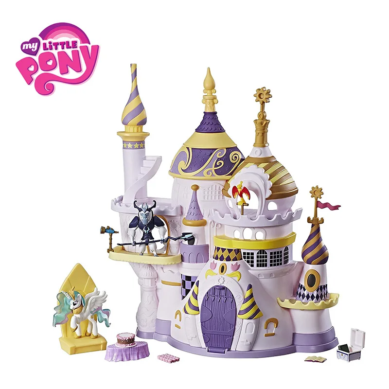 

My Little Pony Scene Set Toy Castle House Friendship is Magic Princess Celestia Baby Model Dolls Toys For Children