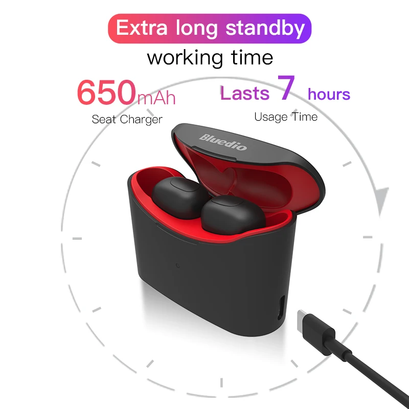 Оригинальные мини наушники Bluedio T elf TWS BT 5 0 3D стереонаушники беспроводная