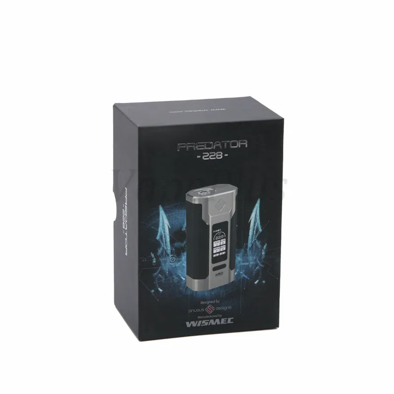 Original New Wismec Predator 228 kit with Elabo tank 4.6ml atomizer NS Triple 0.25ohm Coil Predator 228 mod Vape kit E-cigarettes Weipa 02