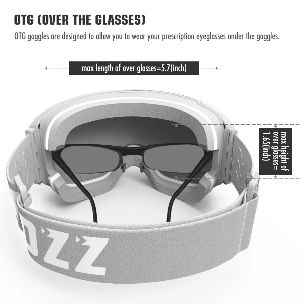 COPOZZ Magnetic Ski Goggles with Quick-Change Lens and Case Set 100% UV400 Protection Anti-fog Snowboard Goggles for Men & Women 3
