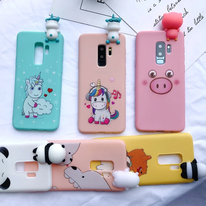 J4 J6 плюс 3D чехол etui samsung Galaxy J4 J6 плюс чехол Kawaii Единорог силиконовый чехол для samsung J4 J6 чехол для телефона