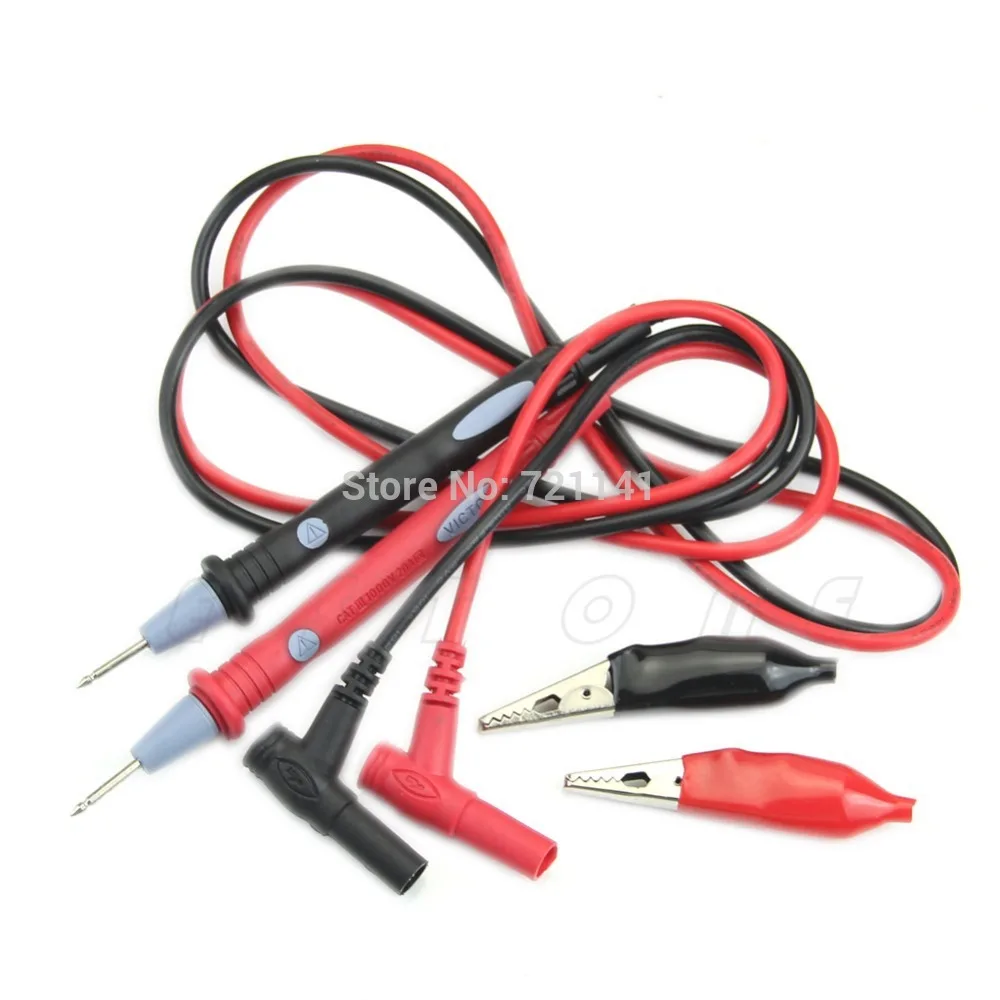 

20A 1000V Clamp Multi Meter Multimeter Probe Test Lead + Alligator Clips