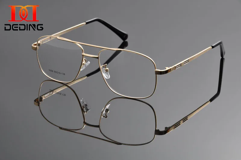 

DeDing Factory Prices Wholesale Unique Design Retro Smooth Lines Metal Alloy Full-rim Square Glasses Frame Oculos De Grau DD1119