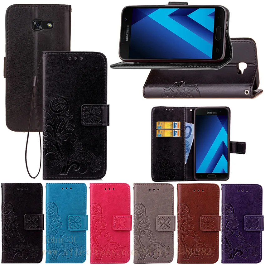 TopArmor PU Leather Flip Phone Cover For Samsung galaxy A5 2017 phone