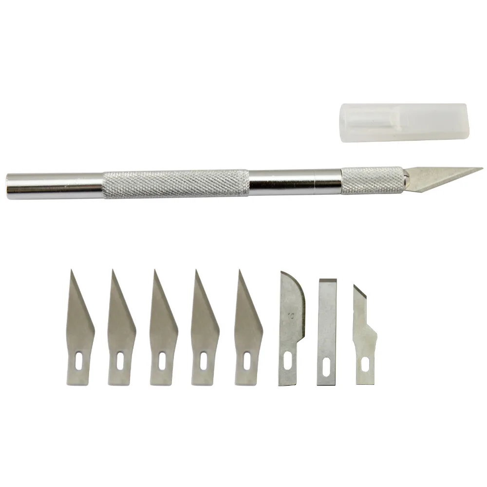 9 Blades Fruit Food Craft Sculpture Engraving Knife Scalpel DIY Cutting Tool (4)