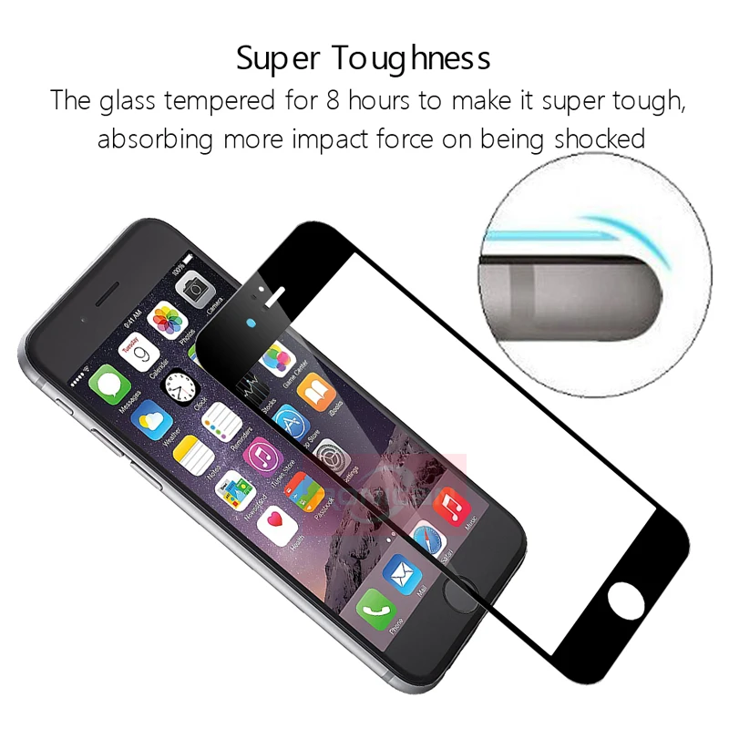 2 шт. 3D Защитная пленка для экрана из закаленного стекла iPhone 8 7 6 6s Plus 5 5s SE защита X XS