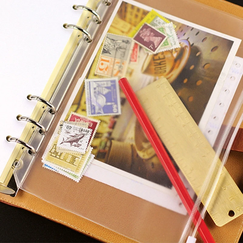 1 шт. прозрачная сумка для хранения из ПВХ чехол для ноутбука дневник ежедневник на молнии визитные карточки пенал