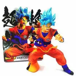 Dragon Ball Супер Гоку фигурка синие волосы A21 издание Супер Саян Бог модель игрушки 18 см