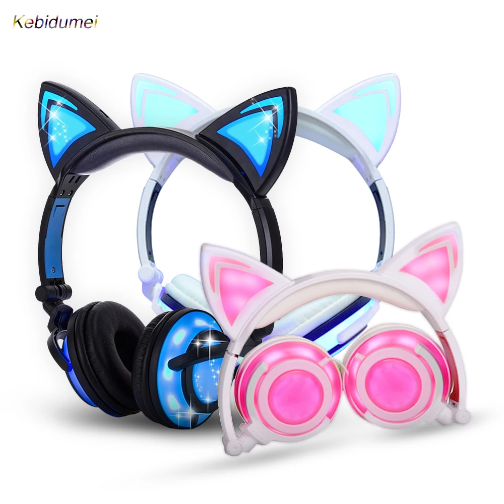 Buy Kebidumei fashion Cat Ear headphones LED headphone