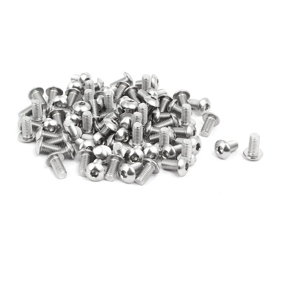 

80pcs M5 Stainless Steel Button Head Hex Socket Cap Screws Bolts Round Button Head Cap Thread Button Head Hex Socket Cap Screw