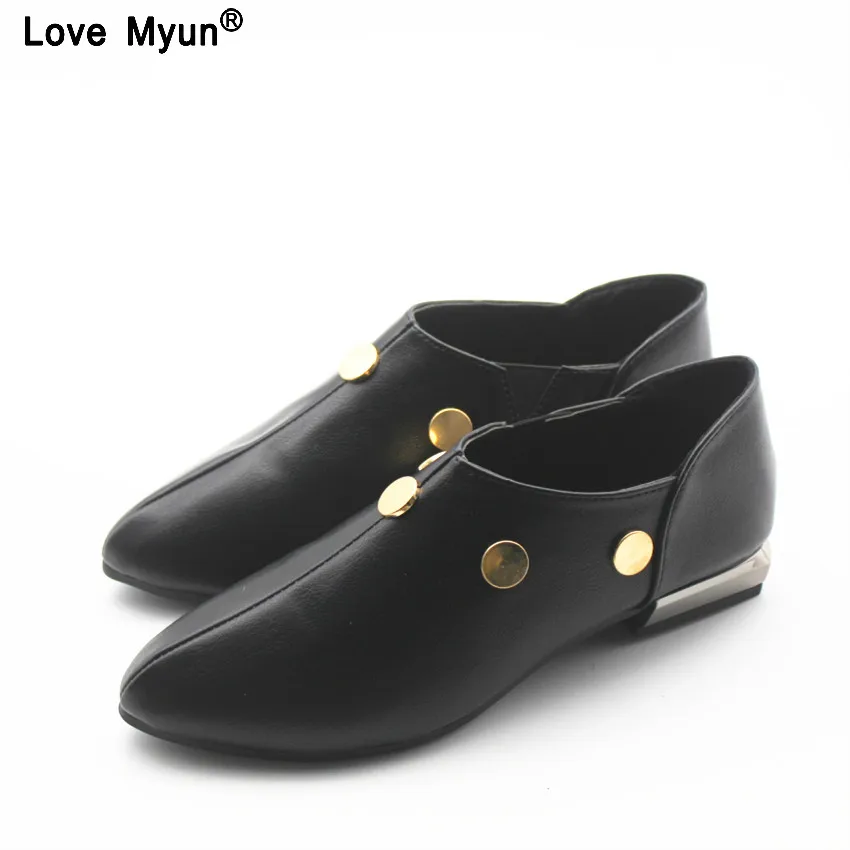 

sapatos femininas women casual rivet spring & autumn slip on flat shoes woman's leisure black comfortable cool shoes