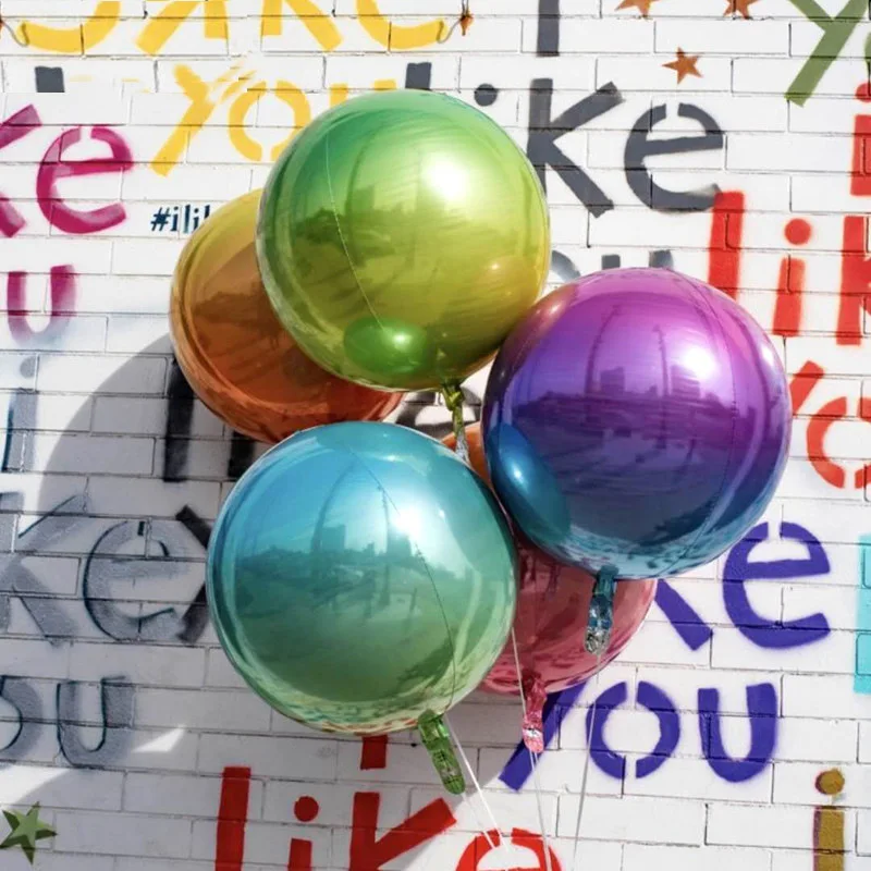 4D 22 дюйма градиентные фольгированные шары с днем рождения, принадлежности для свадьбы, помолвки, девичника, вечерние украшения, балоны