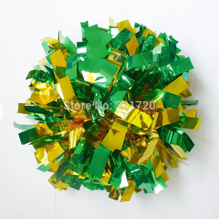 Cheerleader Pompoms, Cheerleading Pom Poms Supplies, Factory PVC Pompons, Rings Handle, Dance Party, Game, Victory, 32cm, 10Pcs