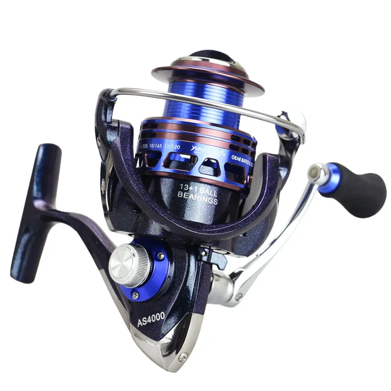  Full Metal Aluminium Alloy Spinning Fishing Reel Gear ratio 4.4:1/5.2:1 Ball bearings 13+1 Chameleo