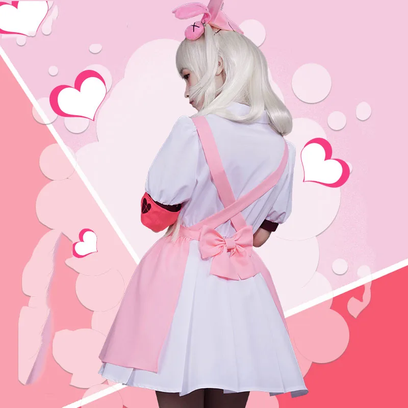 YouTuber Natori Sana Nurse Maid Uniform Dress Outfit Anime Cosplay Costume Set
