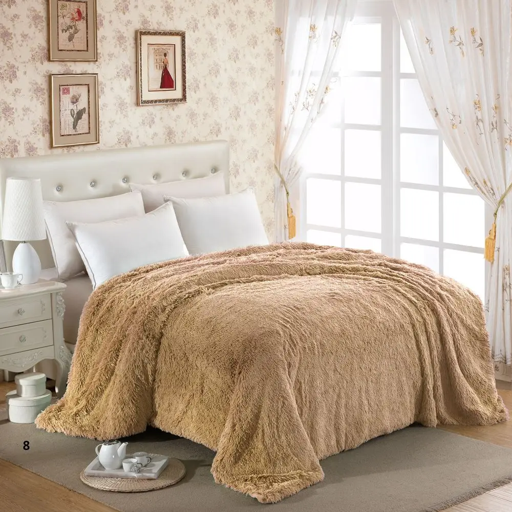 Super weiche plüsch fuzzy pelz künstliche pelz warme elegante komfort flauschigen Sherpa decke Kaufen