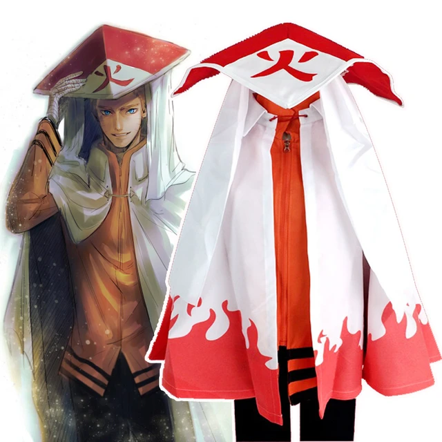 Animador naruto shippuden seis geração hokage cosplay manto robe