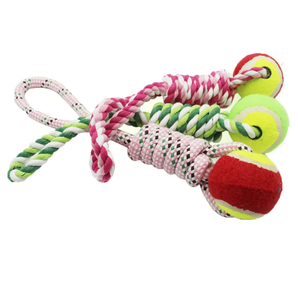 Petcircle Pet Dog Toys for Small Dog Knot Linen Rope Braided Hand Pull