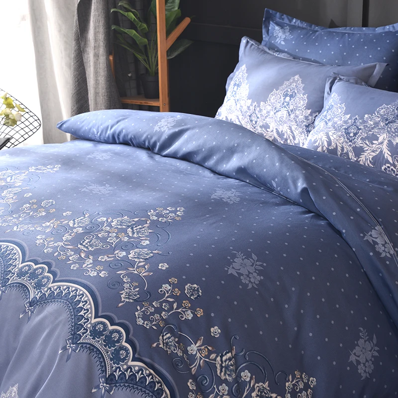 Lace pattern Bedding Set 3pcs2pcs Duvet Cover Pillowcase Pillow Sham Home Textile Adult King Queen Size No Sheet No Fillers (14)