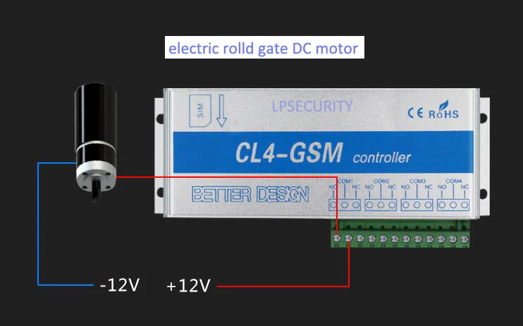 LPSECURITY 4 канала GSM ворот реле дистанционного управления доступом беспроводной дверной Открыватель по бесплатному звонку