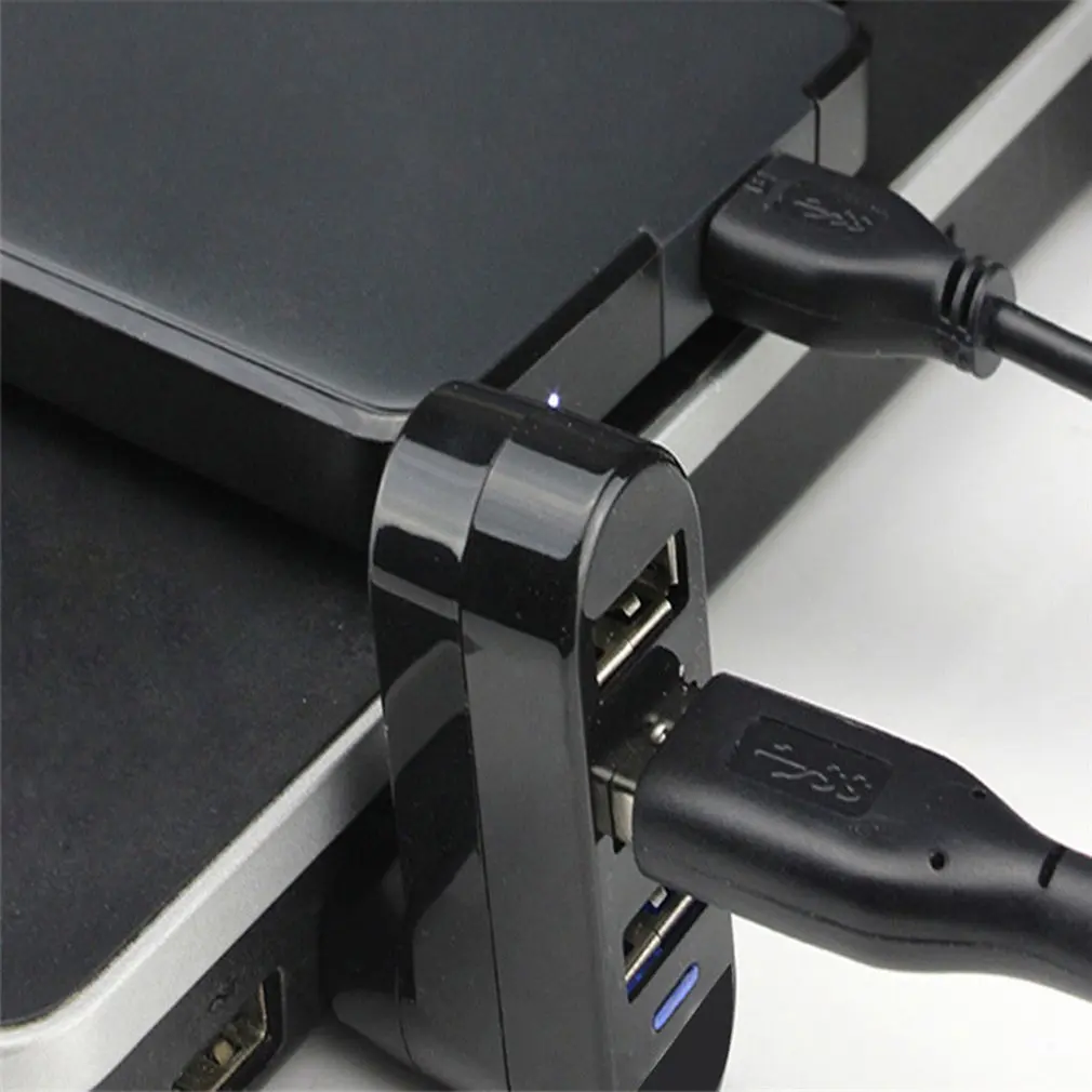 3 порта концентратор USB 2,0 Мини Вращающийся сплиттер адаптер для ПК ноутбук поворачивается на 180 градусов высокая скорость передачи данных 25