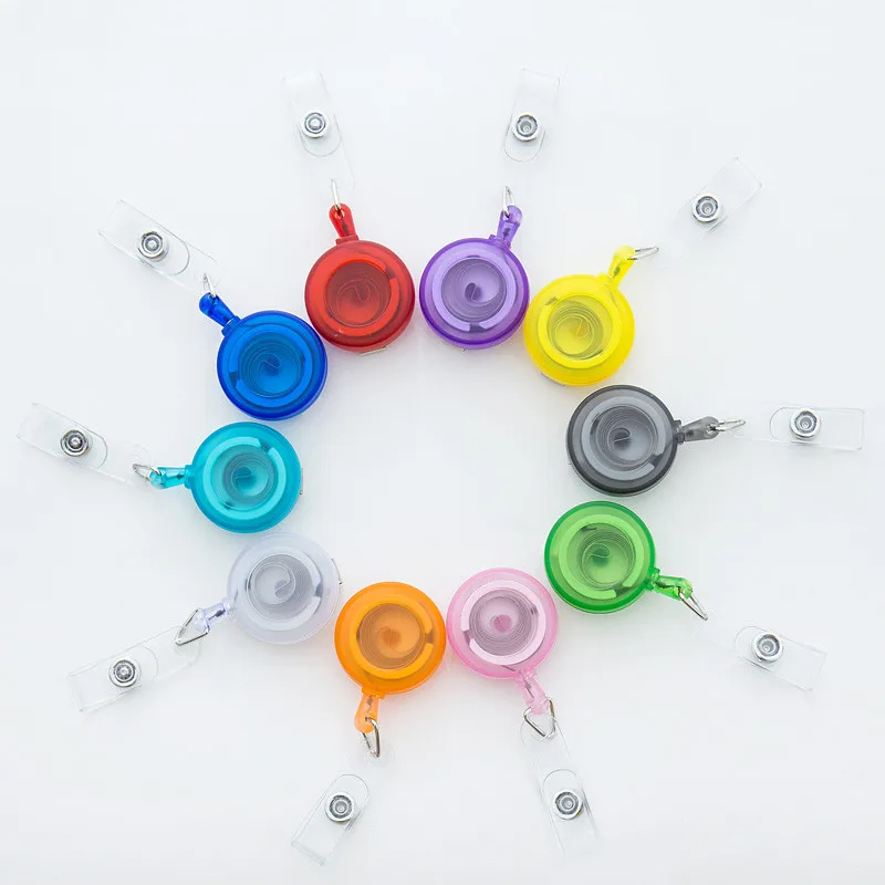 

Candy Color Badge Reel for Badge Holder Name Tag Anti - Lost Clips Retractable Badge Clip