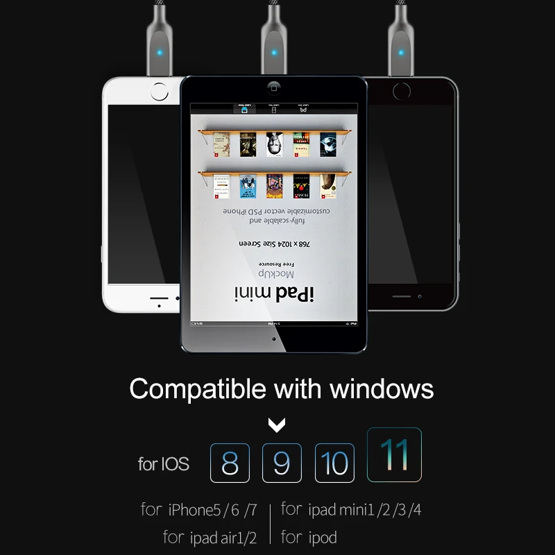 Auto disconnect USB Cable Fast Charger Nylon Sync Data Wire for iPhone 8 7 6 5 X USAMS Smart Phone Cable for iOS 11 10 9   