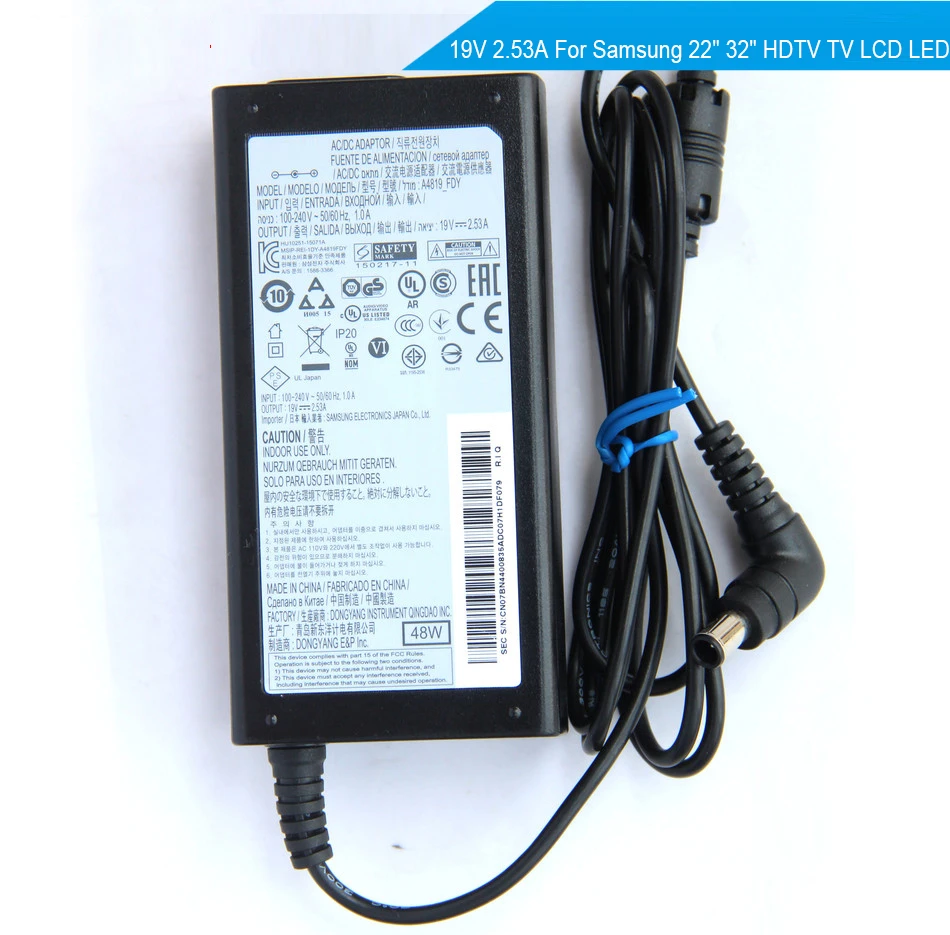 A4819-FDY BN44-00835A HQRP AC Adapter for Samsung UN Series 22-32" LED HDTV TV
