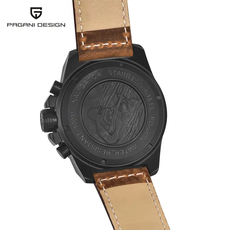  2019 PAGANI DESIGN Brand Unique Design Fashion Watches Men Dive 100M Sport Military Leather Wristwa