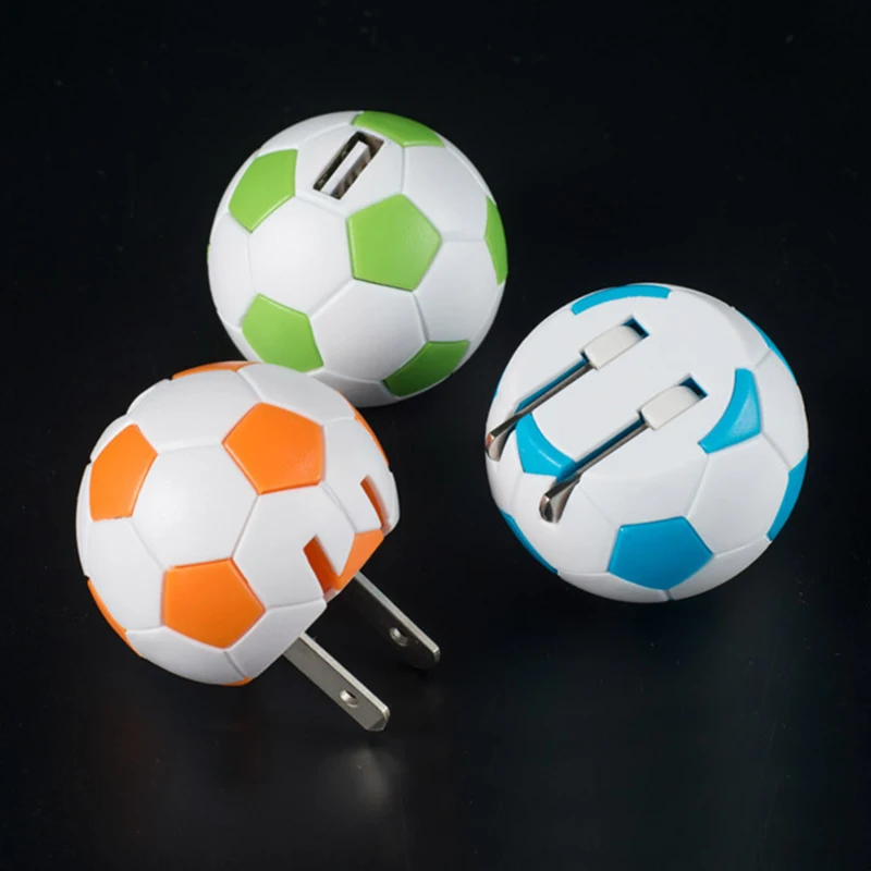 

5V 1A Universal Phone Charger USB Football Wall Charger US Plug Cute Gift for Iphone Samsung HuaWei Xiaomi