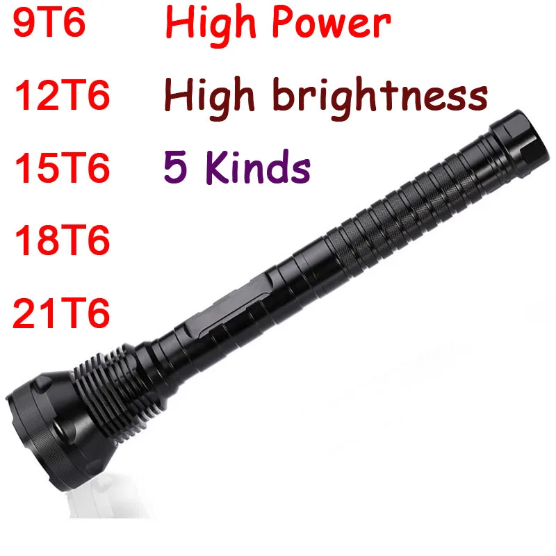 NEW Hunting Camping 9 12 15 18 Led 21 x XM-L T6 5 Modes LED Flashlight For 26650/18650 Battery High Quality Torch Lamp NEW Hunting Camping 9 12 15 18 Led 21 x XM-L T6 5 Modes LED Flashlight For 26650/18650 Battery High Quality Torch Lamp