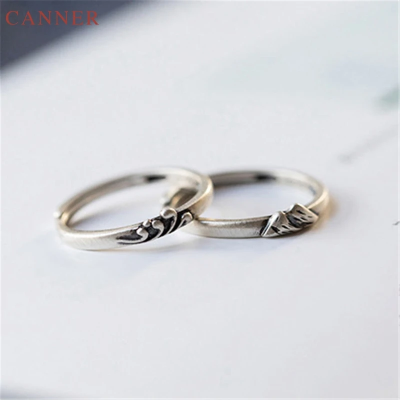 Retro Mountain Rings for Women/Men Vintage Couple Rings 925 Silver Jewelry Promise Wedding Engagement Rings anillos mujer C40