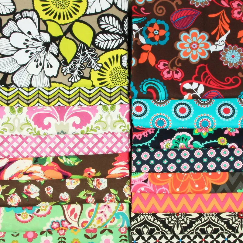 

1 meter 100% cotton fabric with retro flower print handmade DIY garment dress children cloth T529