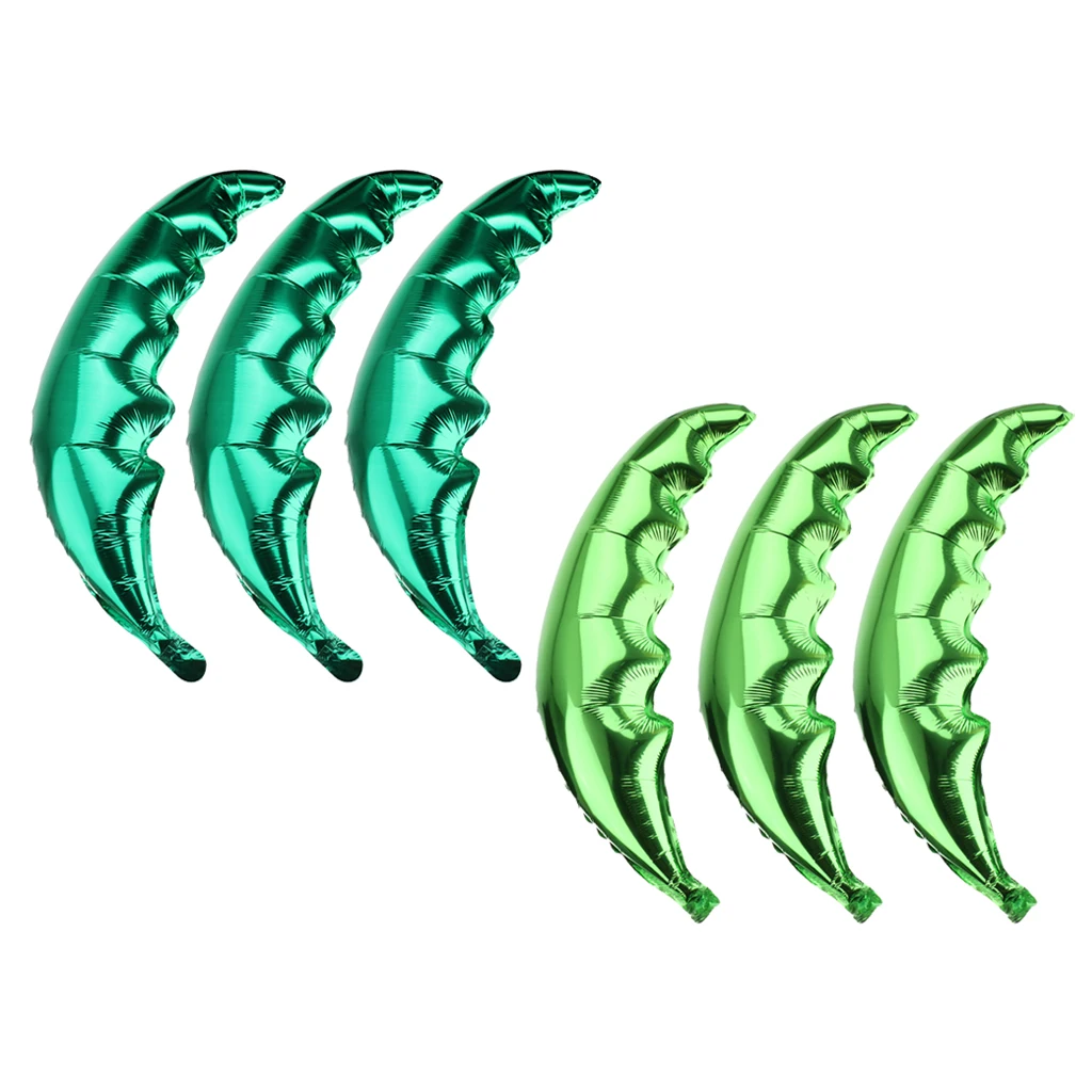 6x Palm Tree Leaf Green Hawaiian Beach Party Balloon Wedding Decor