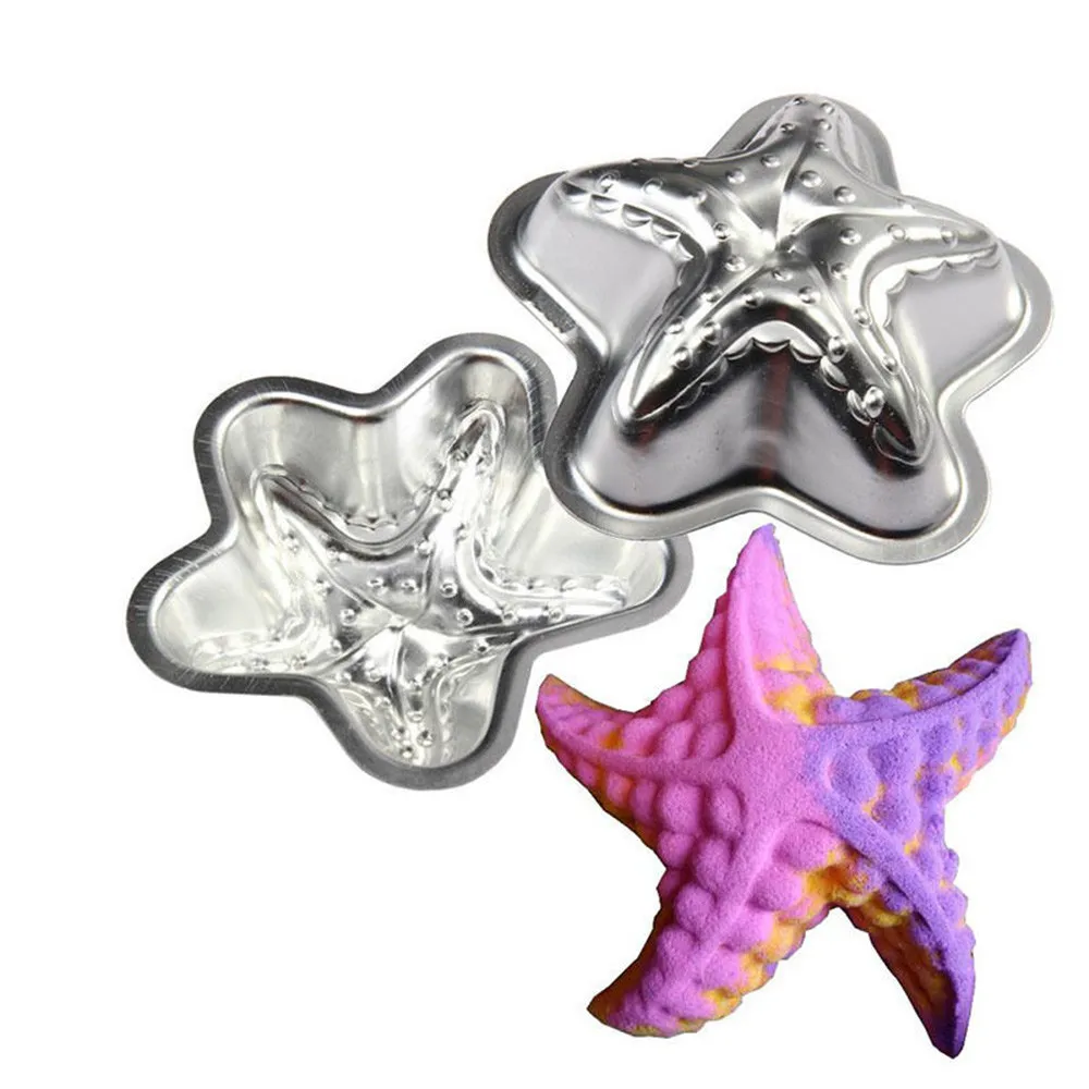 

Crafting Metal Bath Bomb Mold Cake Fizzy Star Shape DIY Metal Molds Set of 2 decorating mould Dining Kitchen Food Accessories