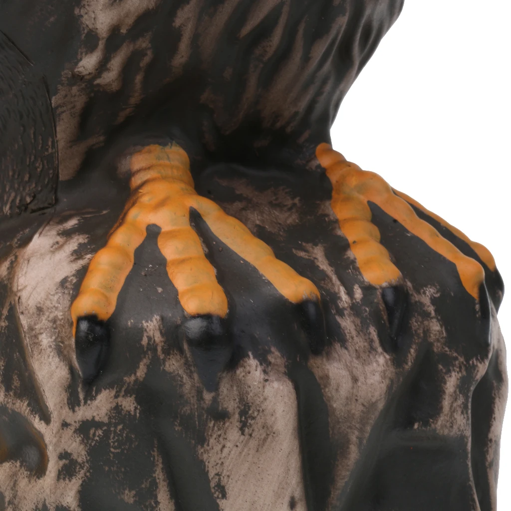 MagiDeal Lifelike 3D Eagle Hunting Decoy - Bird Scarer Scarecrow - Brown Eagle Decoy Garden Decor 