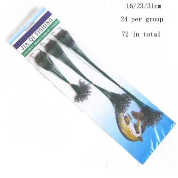 

Mounchain 72pcs 16/23/31cm Fishing Line Steel Wire Leader with Rolling Swivels Duo-Lock Snap Anti-bait Fishing Wire Rig