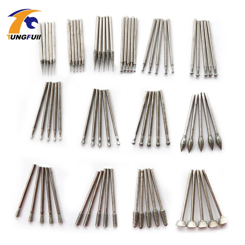 Skup 78 sztuk narzędzie obrotowe akcesoria dremel nefrytowa rzeźba zestaw jade rzeźbione szlifowanie igła diamentowa głowica szlifierska brzeszczot