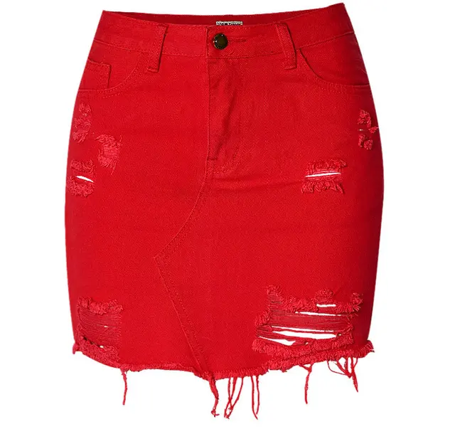 long red denim skirt