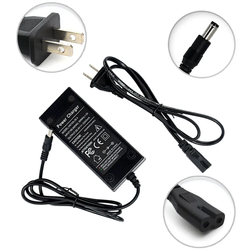 

FCC,ROHS approval balance electric scooter battery charger 24V 29.4V 2000mA for 4 wheels skateboard