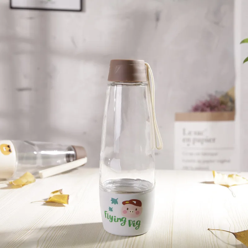 VILEAD 310 мл капельная стеклянная чашка с ароматизированным чаем прозрачный мультфильм французский креативный подарок чашки цветок чай девушка бутылки воды