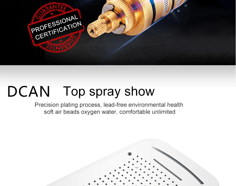 Bathroom Shower Set Accessories Faucet Panel Tap Thermostatic Mixer LED Ceiling Rainfall Shower jet System Led Mist Rain Shower (16)