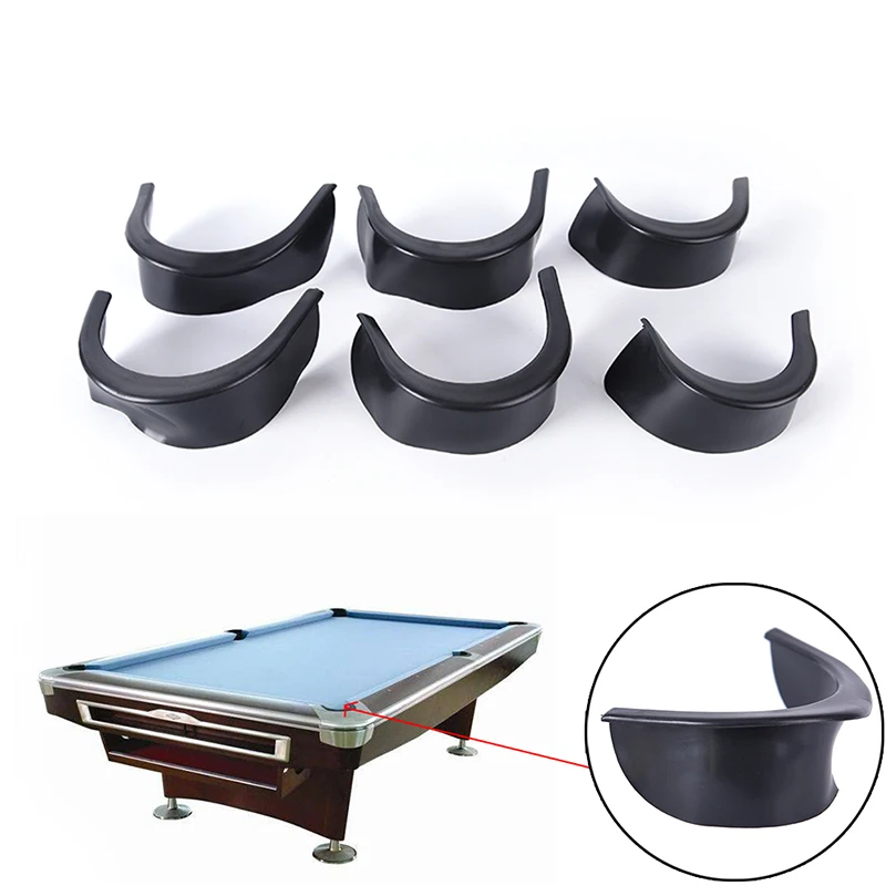 

JULYHOT High Quality 6pcs/set mod set Billiard Pool Table Accessories Valley Pocket Liners 4" Rubber Billiard