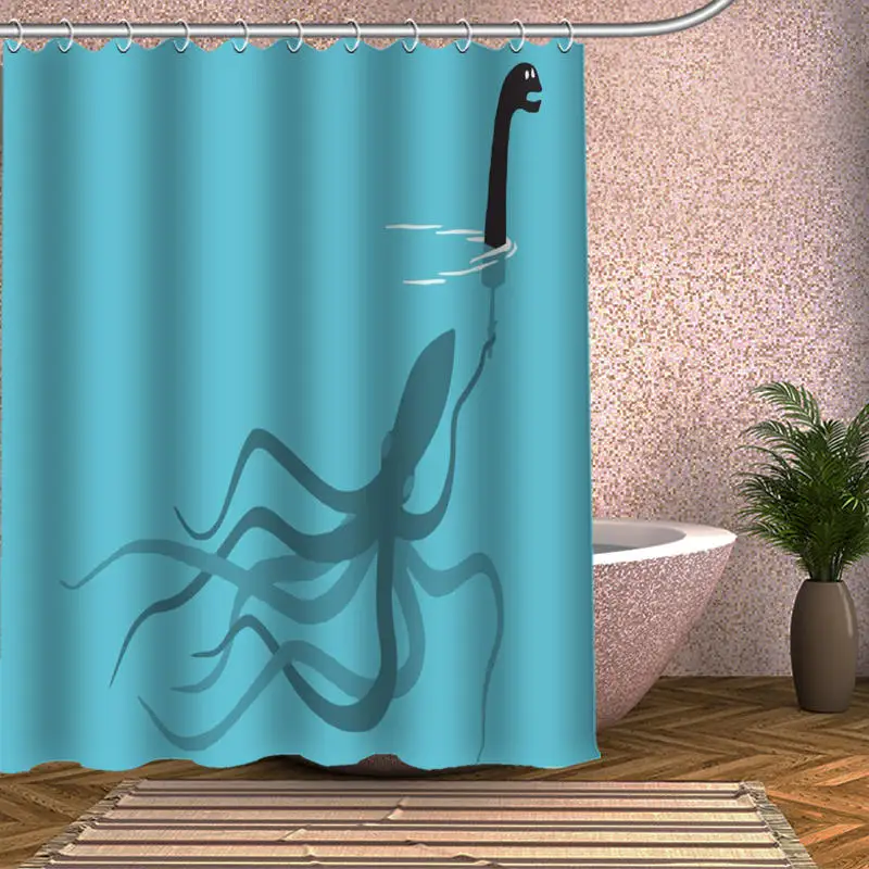Занавеска для душа Cthulhu с изображением монстра осьминога|custom shower curtain|shower