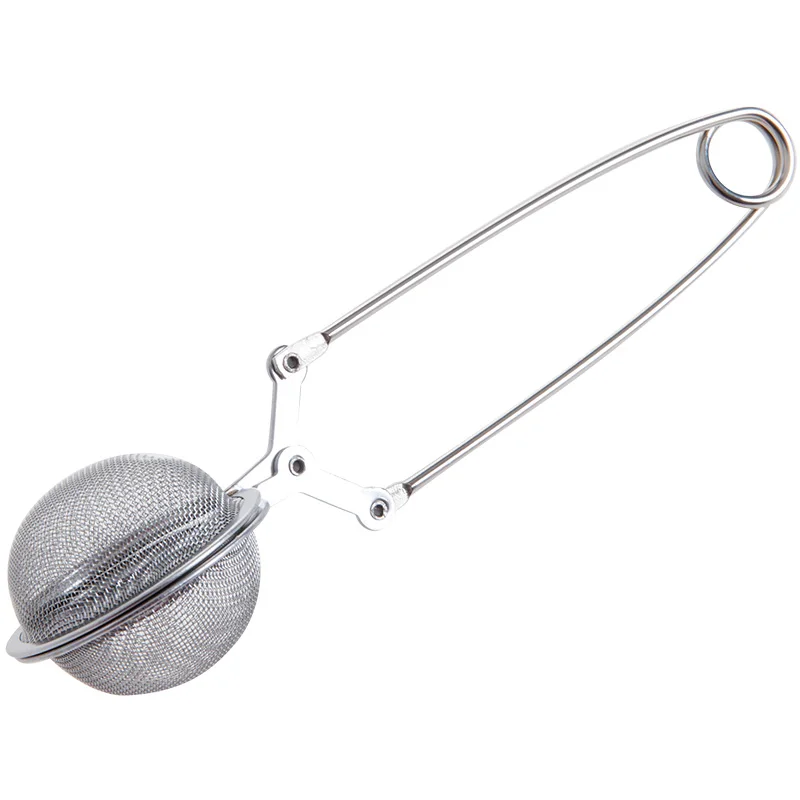 1pc Mesh Tea Infuser Filter Stainless Steel Tea Strainer With Handle Sphere Shape Tea Ball Filter Portable Brew Tea Accessories (7)