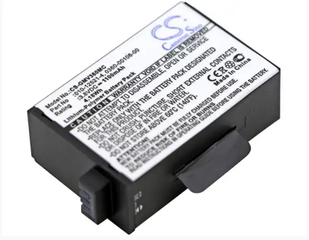Cameron sino 1100 mAh Батарея для GARMIN Virb 360 GARMIN 010-12521-40 360-00106-00 Камера Батарея