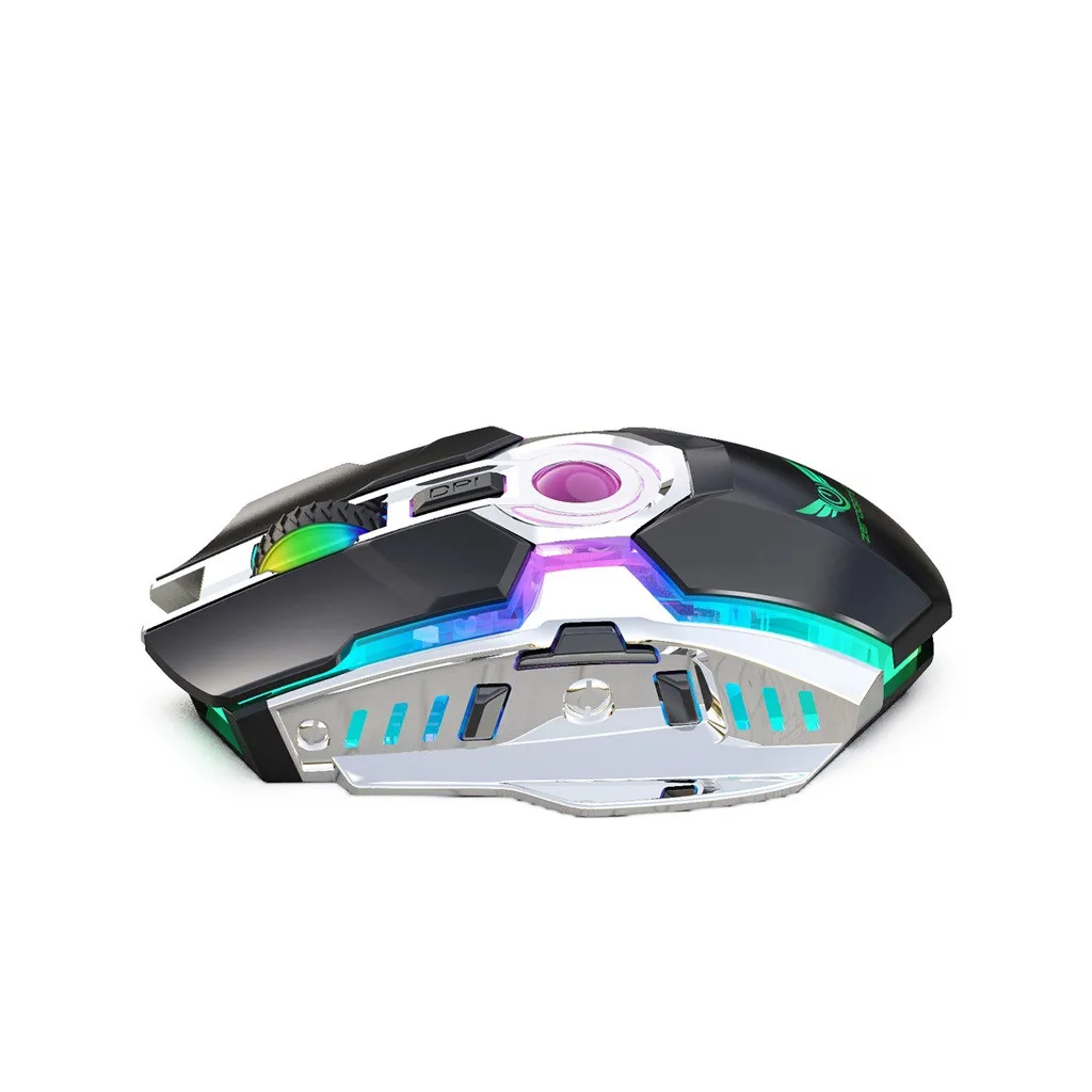ZERODATE T30 2,4G перезаряжаемая беспроводная мышка RGB лампа для игровой компьютер ноутбук компьютерные мыши для ПК микро-usb приемник мыши