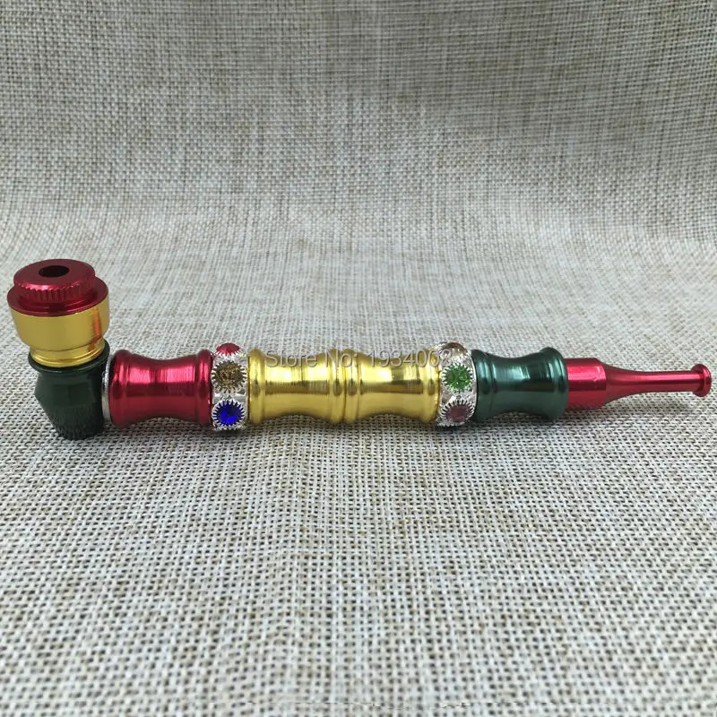 Finely processed Lengthen tricolor style weed pipe tobacco pipe smoking